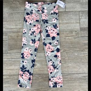 NWT Carter's Gray Floral Leggins