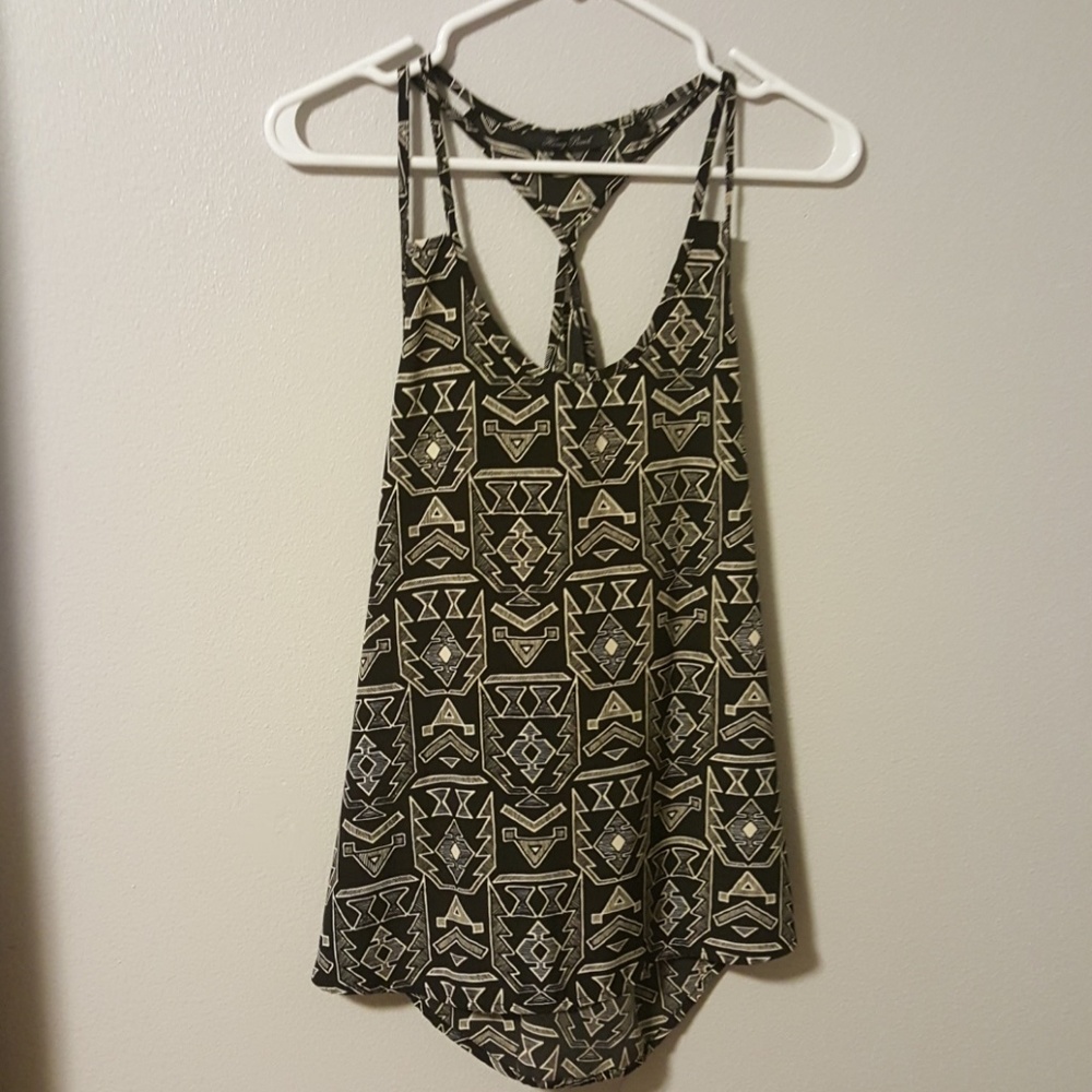 Black aztec tank
