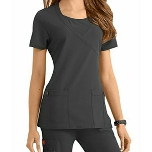 Dickies Xtreme Stretch Mock Wrap Scrub Top XS