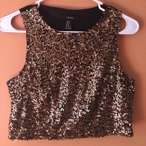 Forever 21 Sequin Crop Top Forever 21 Sequin Crop Top