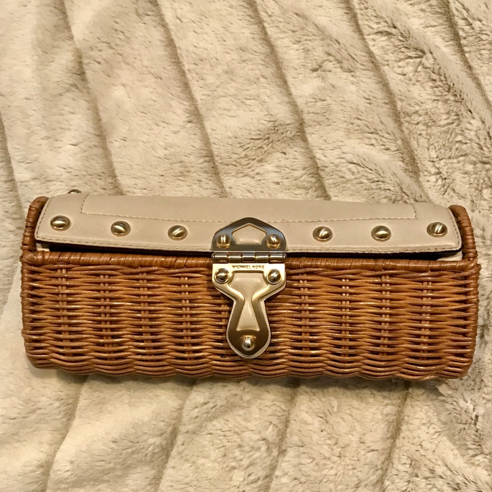 Authentic Michael Kors basket clutch