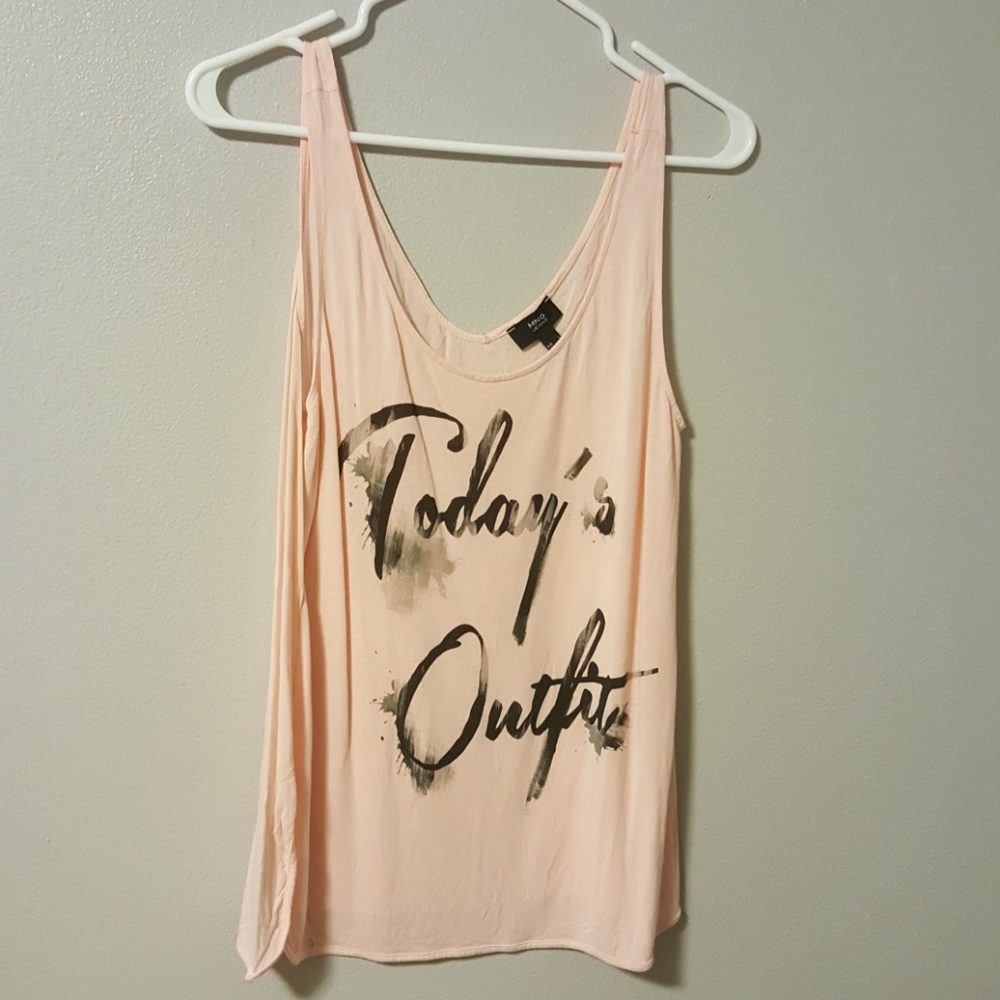 Blush graphic tank top