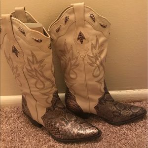Reba snake skin boots