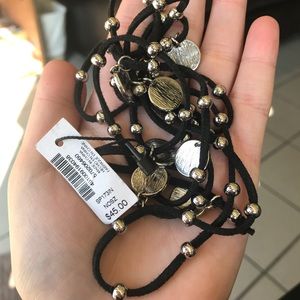 WHBM black and silver necklace / bracelet