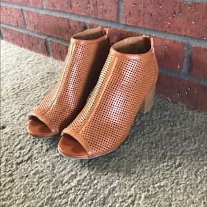 Peep toe booties