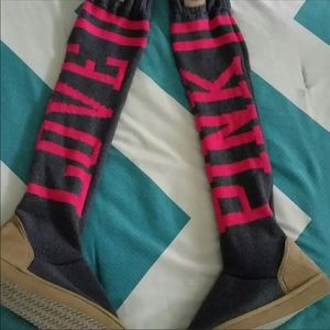 New love pink boots size 5-6