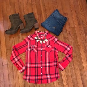 Red plaid flannel