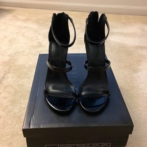 Black strappy heels. ONLY WORN ONCE Black strappy heels. ONLY WORN ONCE