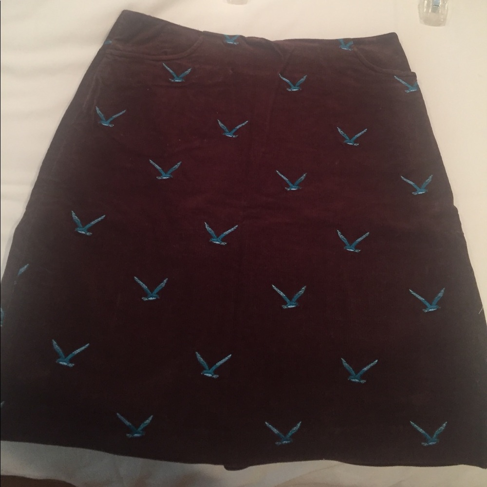 Lilly Pulitzer brown corduroy skirt size 4