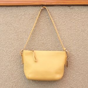 COACH Leather Shoulder Purse baby yellow