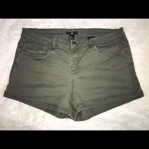 Forest Green Shorts From H&M