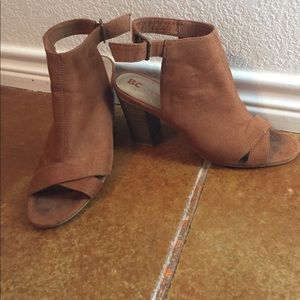 Brown suade heels
