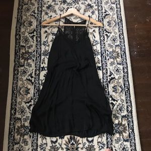 Lacy silk slip dress