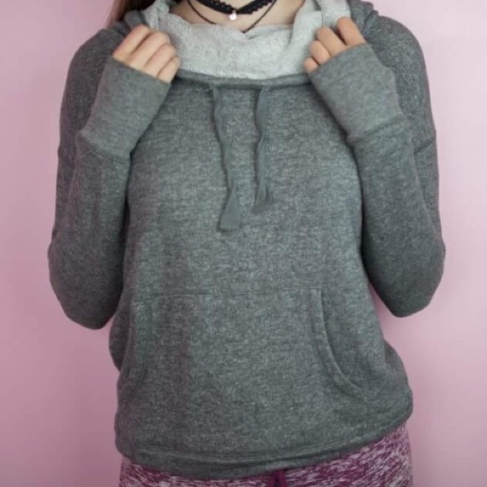 Max studio gray sweatshirt/hoodie