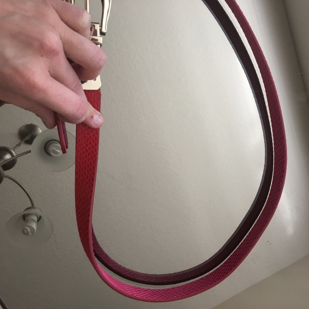 Red/pink Reversible WHBM belt size M