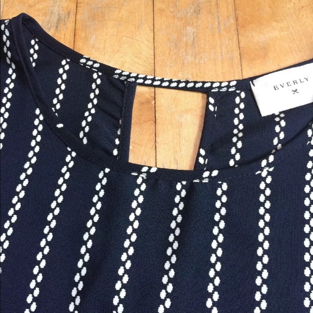 Anthropologie Everly Navy Blue Blouse - Picture 2 of 8