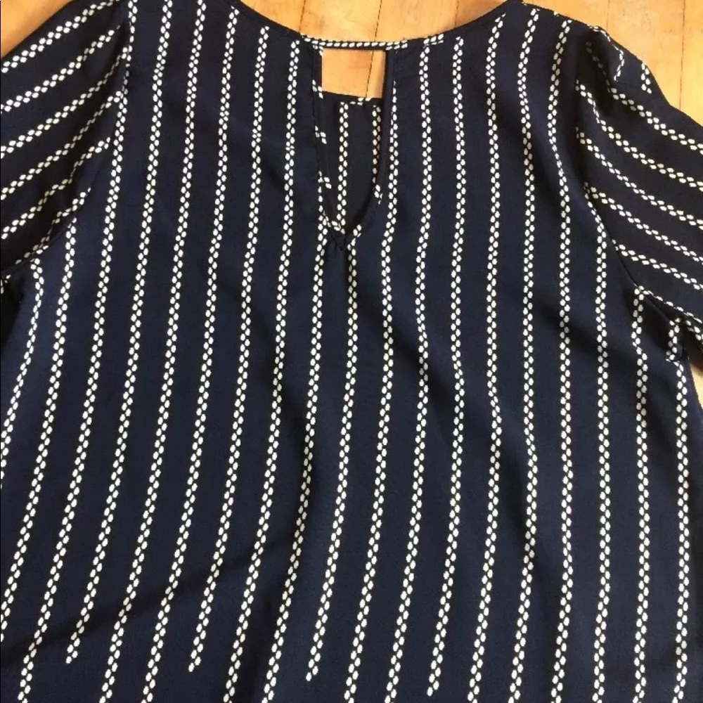Anthropologie Everly Navy Blue Blouse - Picture 4 of 8
