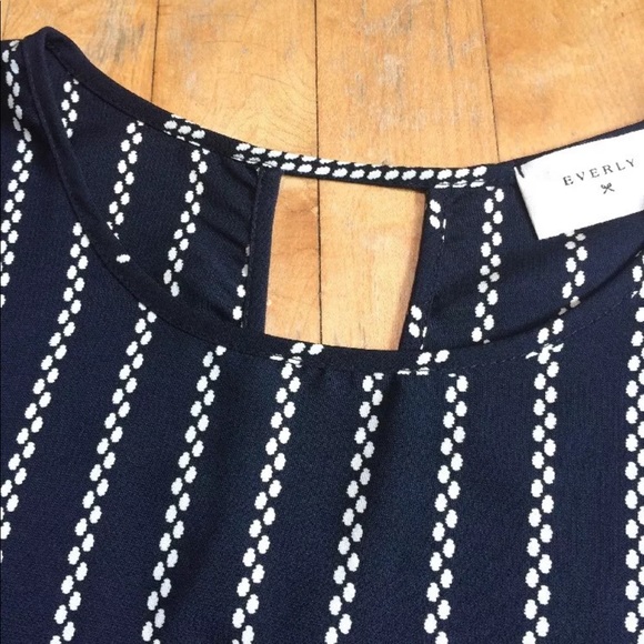 Anthropologie Everly Navy Blue Blouse - Picture 2 of 8