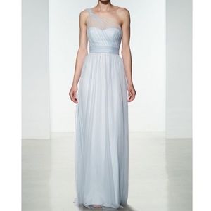 Amsale Style G949U One shoulder color: Ice size 4