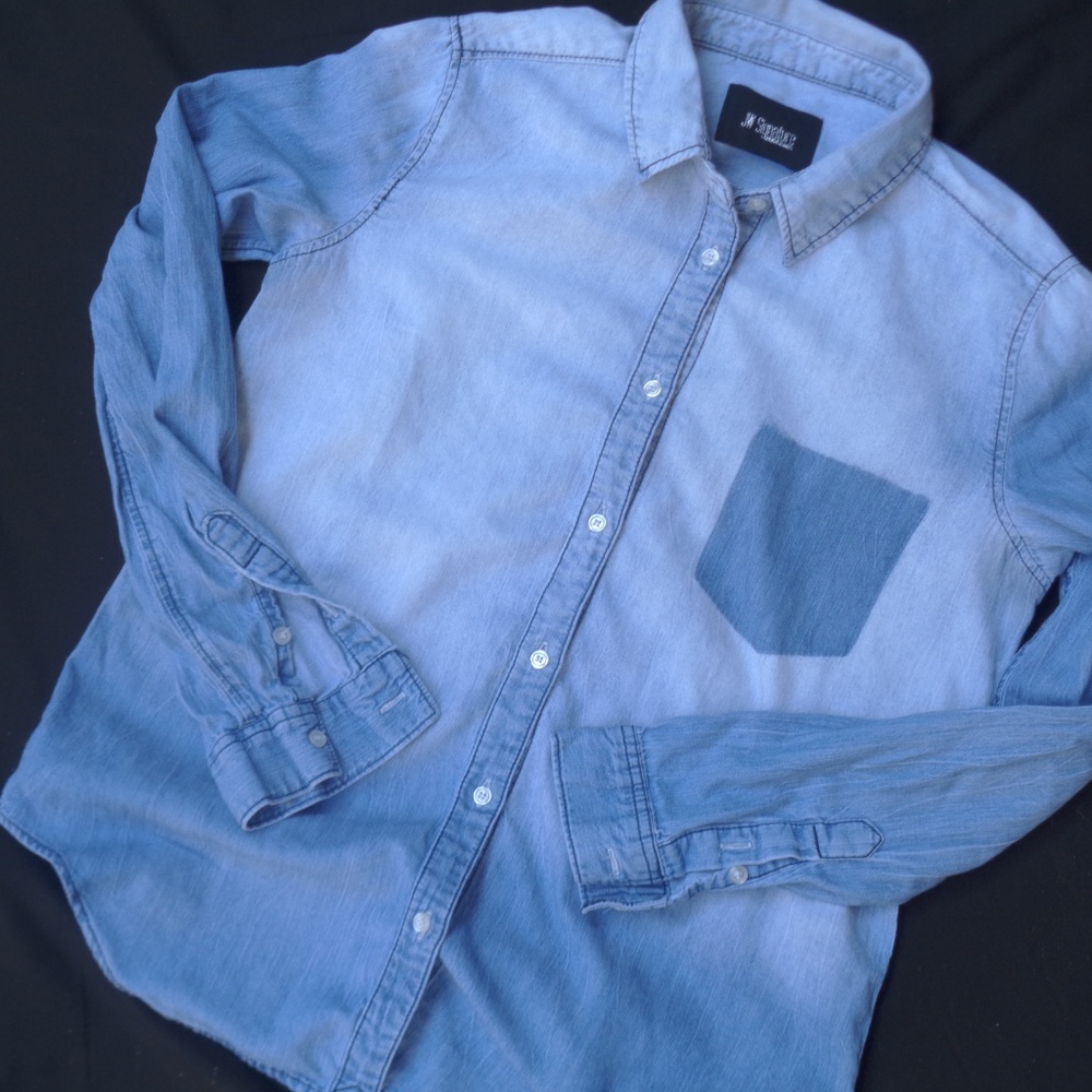 JW Signature Ombre/ Chambray  Denim Shirt