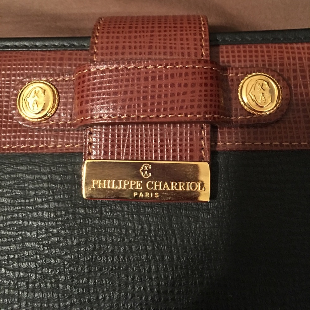 Dark green/brown Philippe Charriol shoulder bag