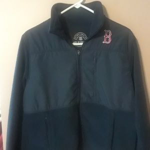 Ladies navy blue jacket with Boston Red Sox logo