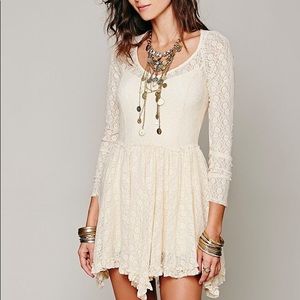 Free People Cream lace dress