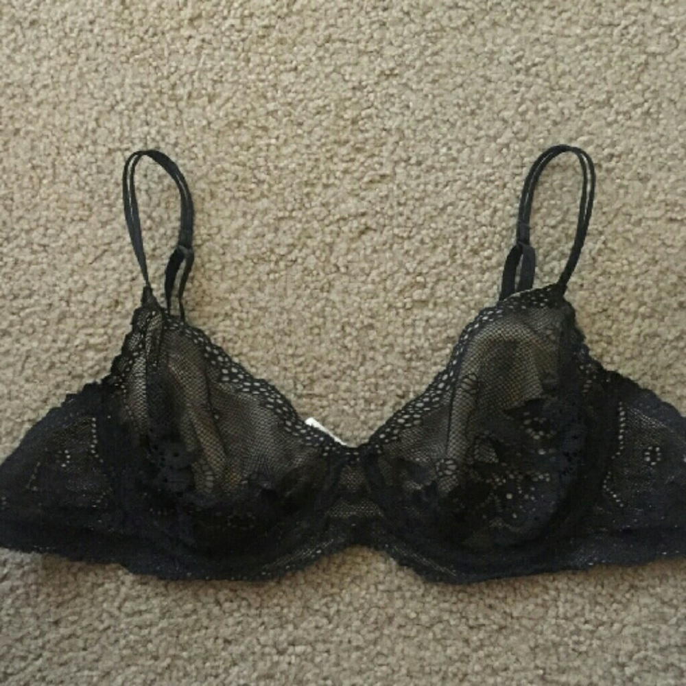 EUC VS Angel black lace Demi Bra 36B Hot$$$!!!