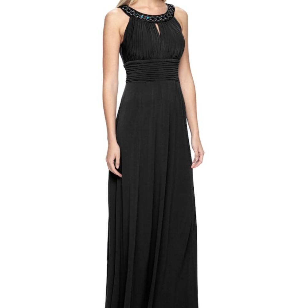 NWT-Chaya Embellished Pleated Evening Gown Sz-4
