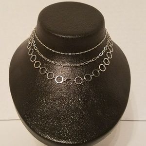 Steve Madden 3 Chain Choker set