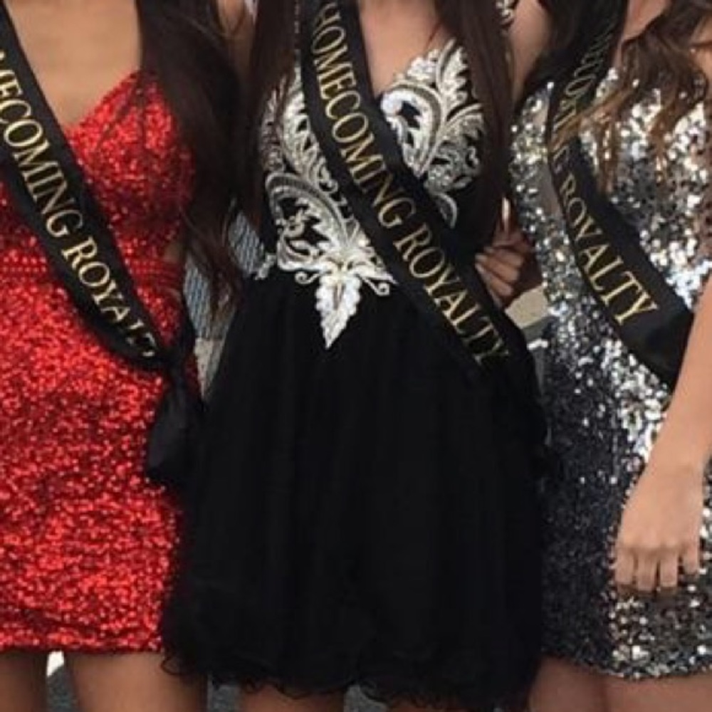 Black & silver dress