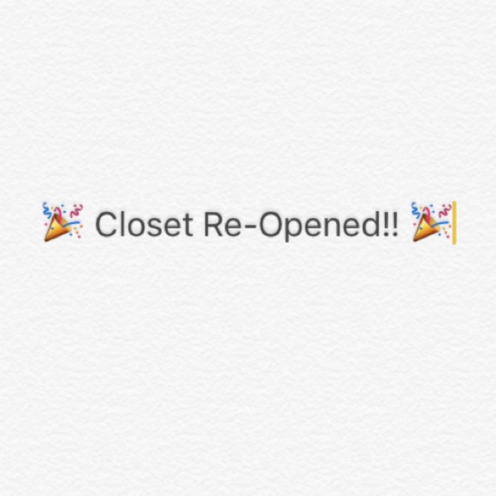 Closet is back up and running! 😊