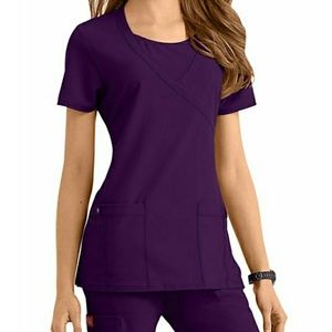 Dickies Xtreme Stretch Mock Wrap Scrub Top XS