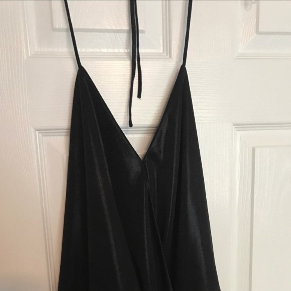 Guess shimmery black halter top