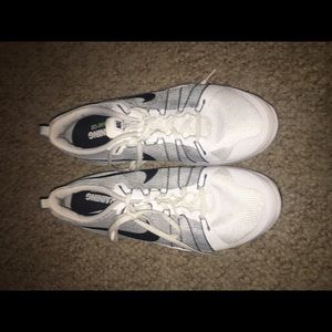 White and grey Nike shoes