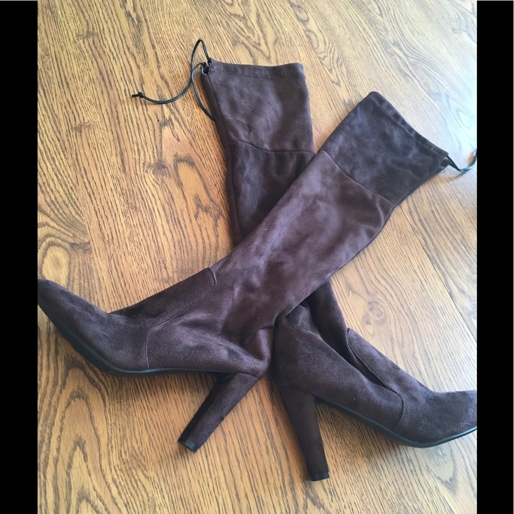 Brown thigh high boots size 9