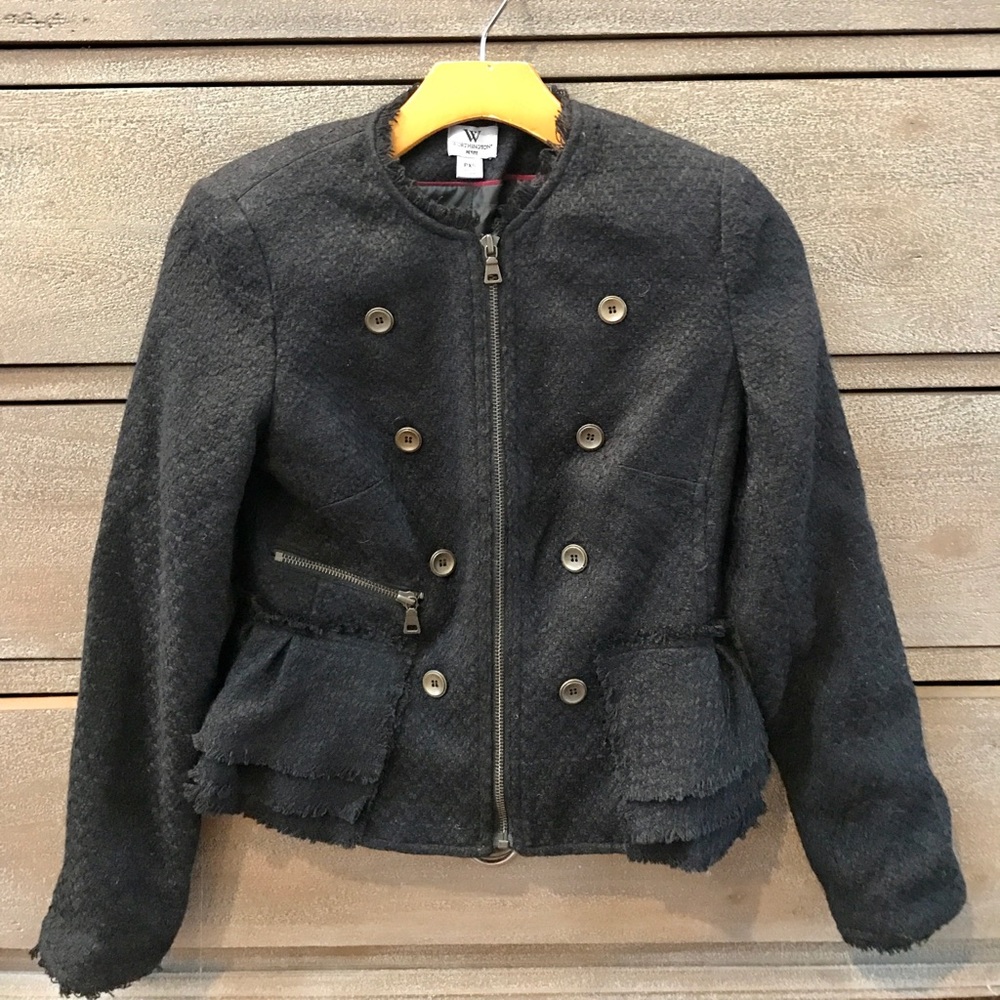 NWT Worthington Petite PXS Black Peplum Blazer