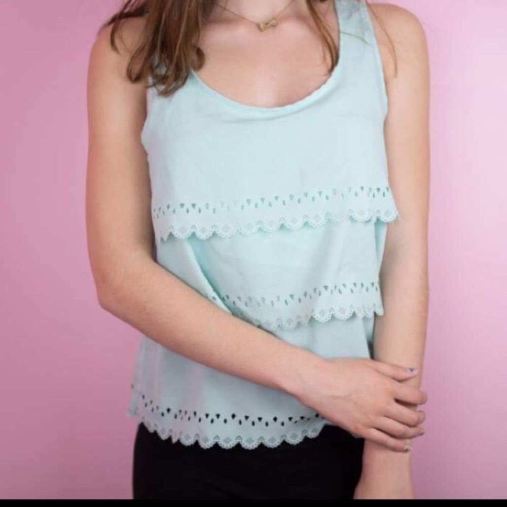 Mint green tank top