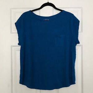 LOFT Dark Turquoise Linen T-shirt