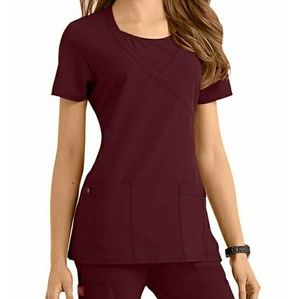 Dickies Xtreme Stretch Mock Wrap Scrub Top XS