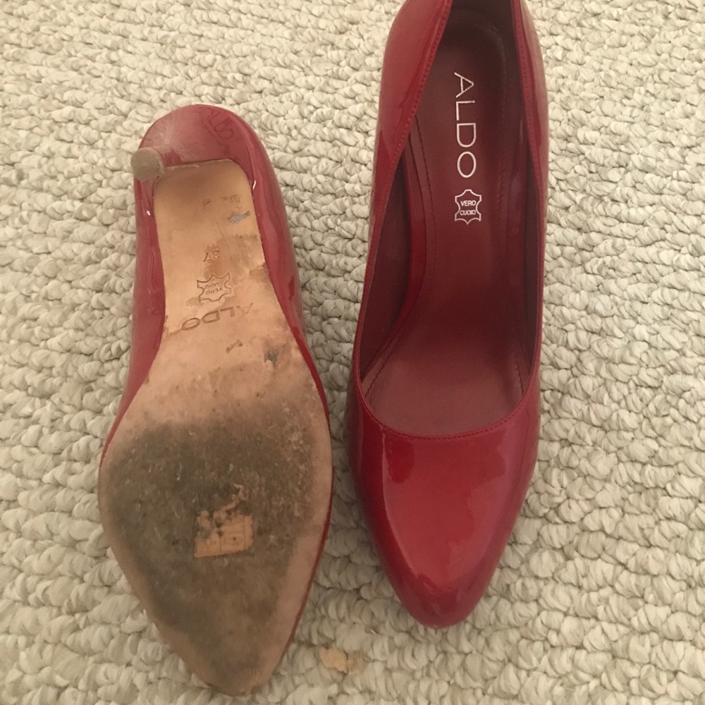 Red Aldo pumps