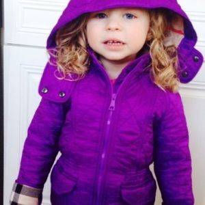Beautiful purple hooded children's Burberry jacket