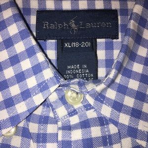 Boys XL (18-20) Ralph Lauren Cotton Button Down