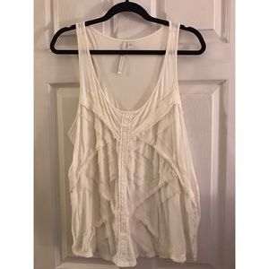 LC Lauren Conrad cream tank top