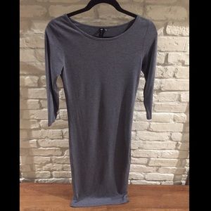 3/4 Sleeve Blue Midi Dress (Size S)