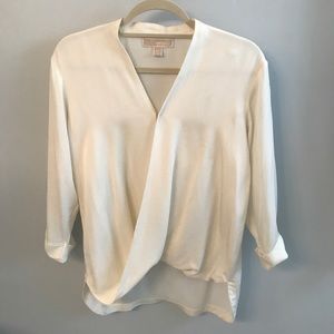 Michael Kors 100% silk surplice top- size XS