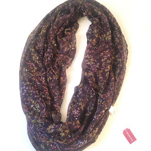 NWT Merona Purple Floral Infinity Scarf