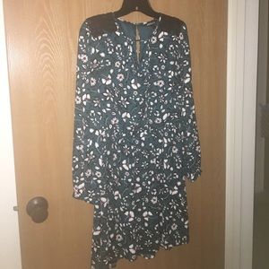 Express Green Floral Dress