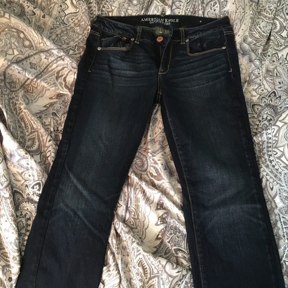 AE dark wash skinny  jeans