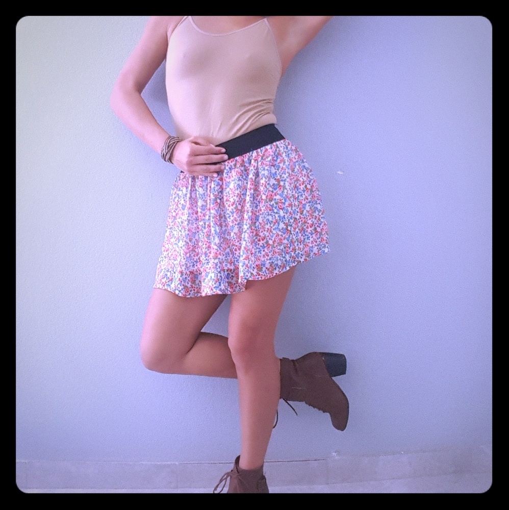 F21 Floral Skirt